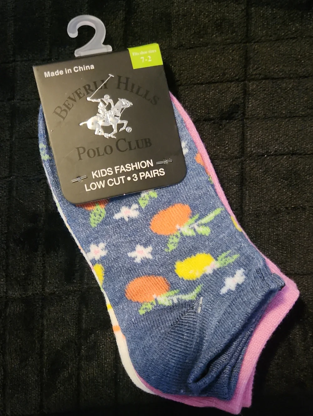 $2/Bundled- Beverly Hills Polo Club Kids Low Cut Socks (3-Pack)